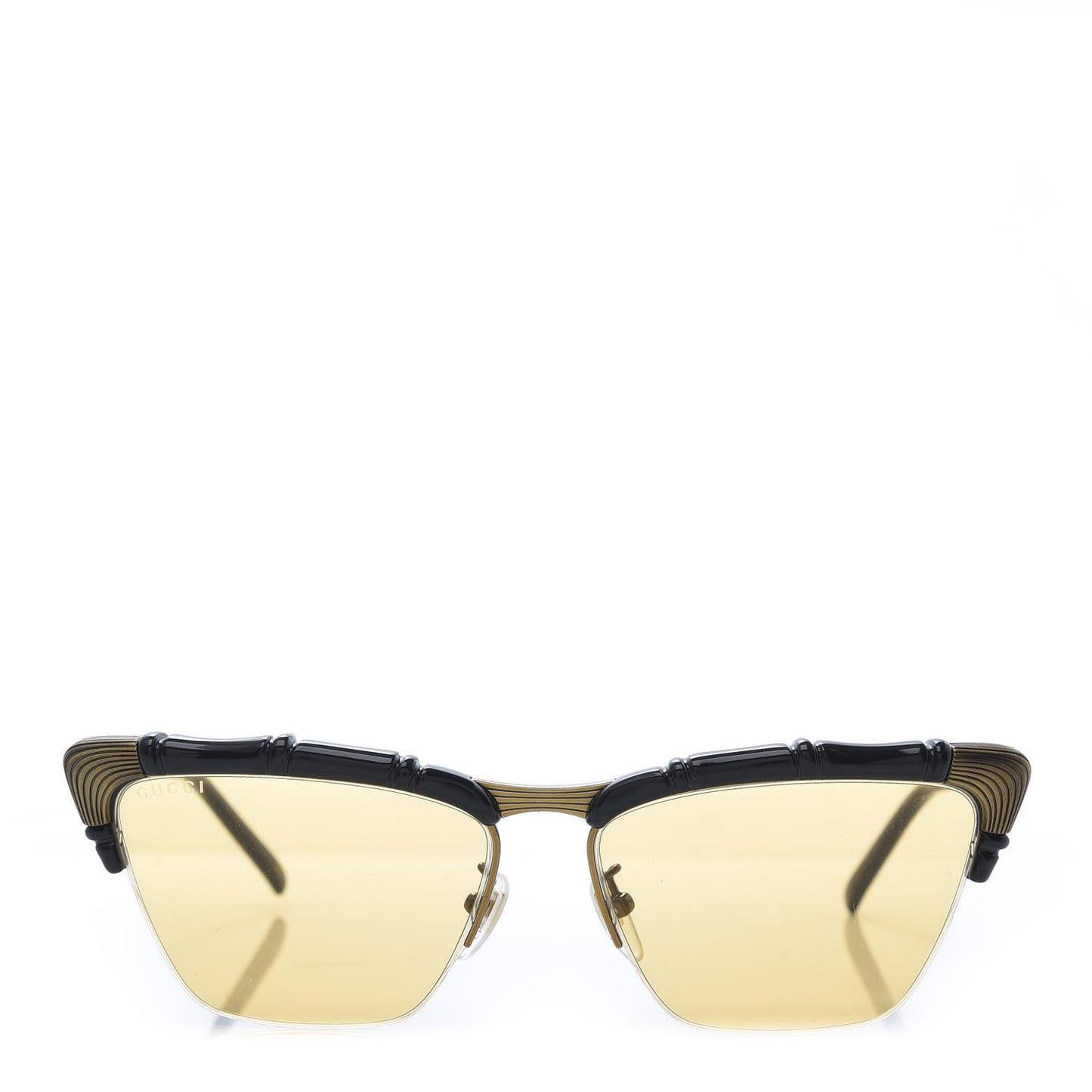 Acetate Metal Bamboo Sunglasses GG660S Black Yellow