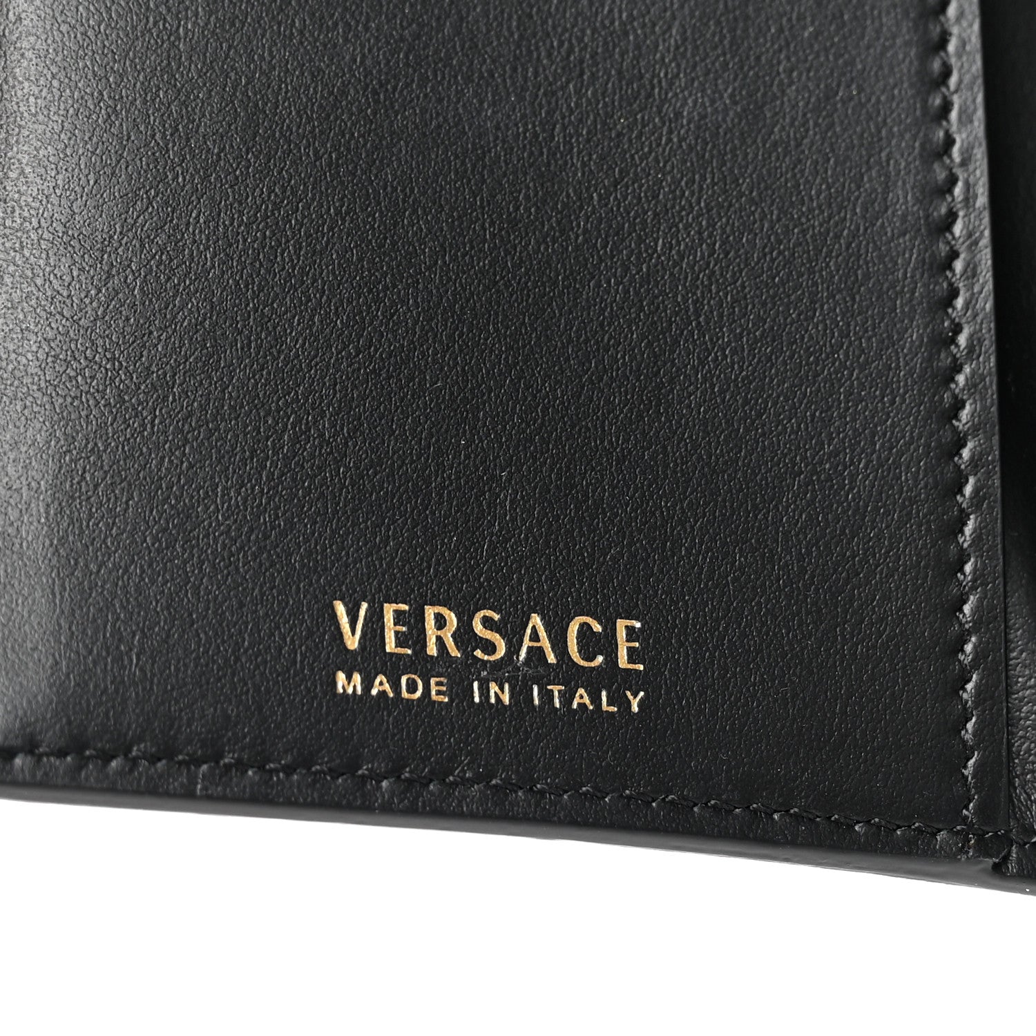 Versace Vitello Virtus Iphone Wristlet Wallet Black 6 of 6