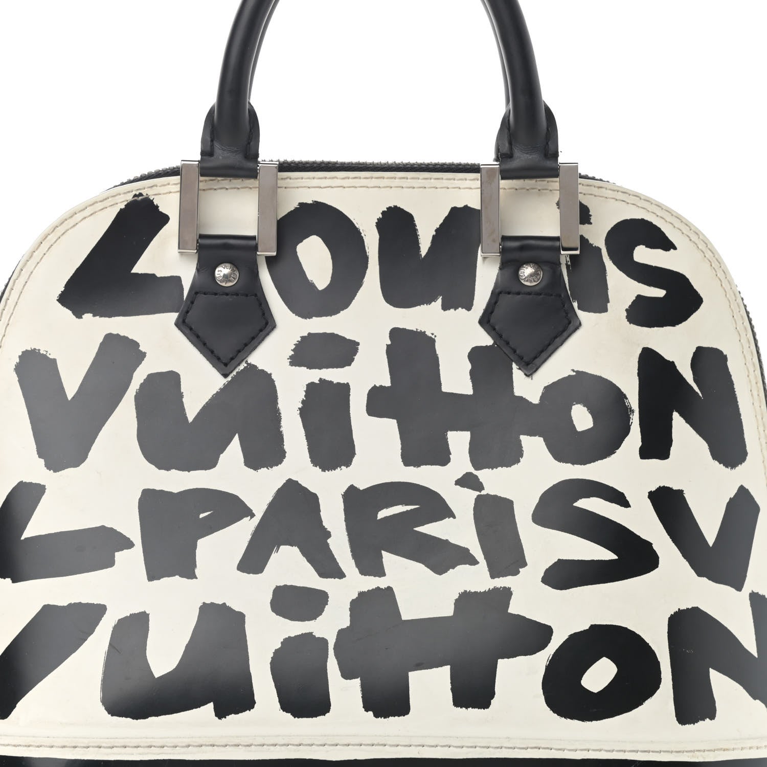 Louis Vuitton Graffiti Alma MM Black 7 of 17