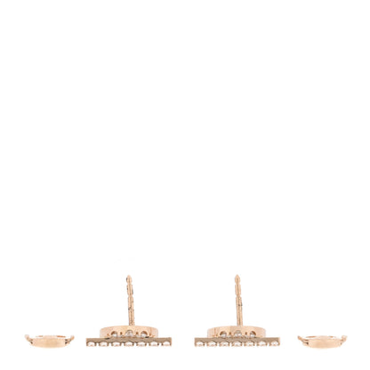 Hermes 18K Rose Gold Diamond Finesse Earrings 3 of 5