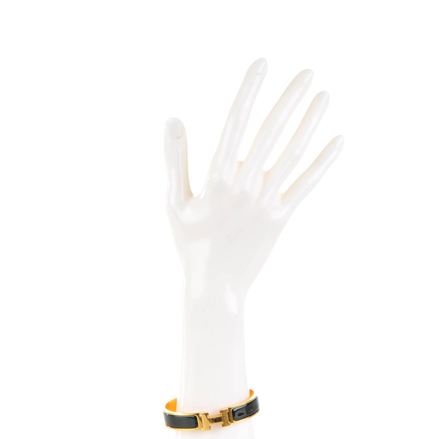 Enamel Narrow Clic Clac H Bracelet GM Black