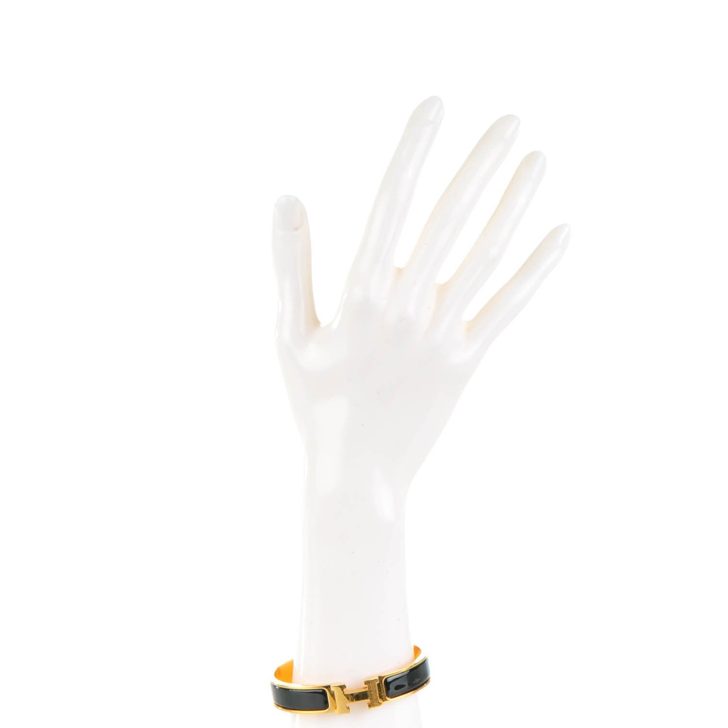Hermes Enamel Narrow Clic Clac H Bracelet GM Black 2 of 5