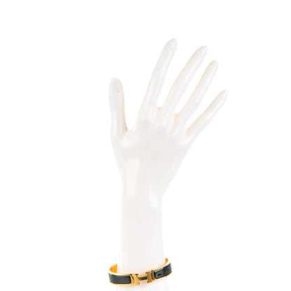 Hermes Enamel Narrow Clic Clac H Bracelet GM Black 2 of 5
