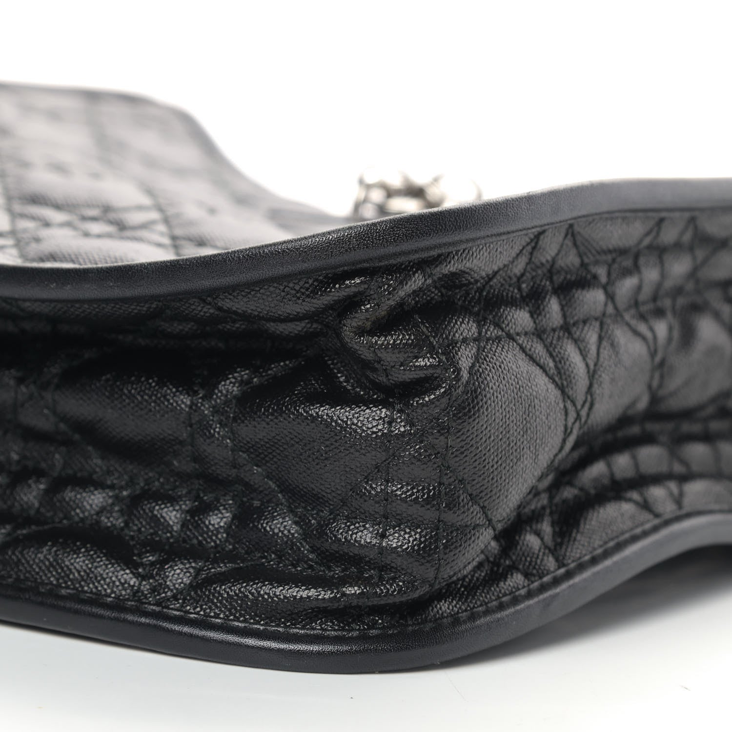 Christian Dior Coated Canvas Cannage Crossbody Bag Black 7 of 9