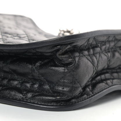 Christian Dior Coated Canvas Cannage Crossbody Bag Black 7 of 9