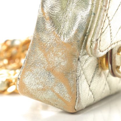 Chanel Metallic Lambskin Quilted Micro Mini Flap Gold 5 of 6
