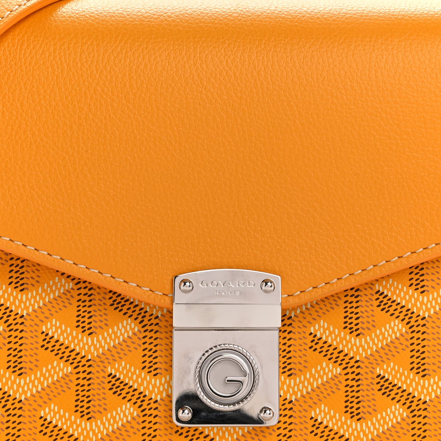Goyardine Calfskin Chypre Wallet Pouch Yellow