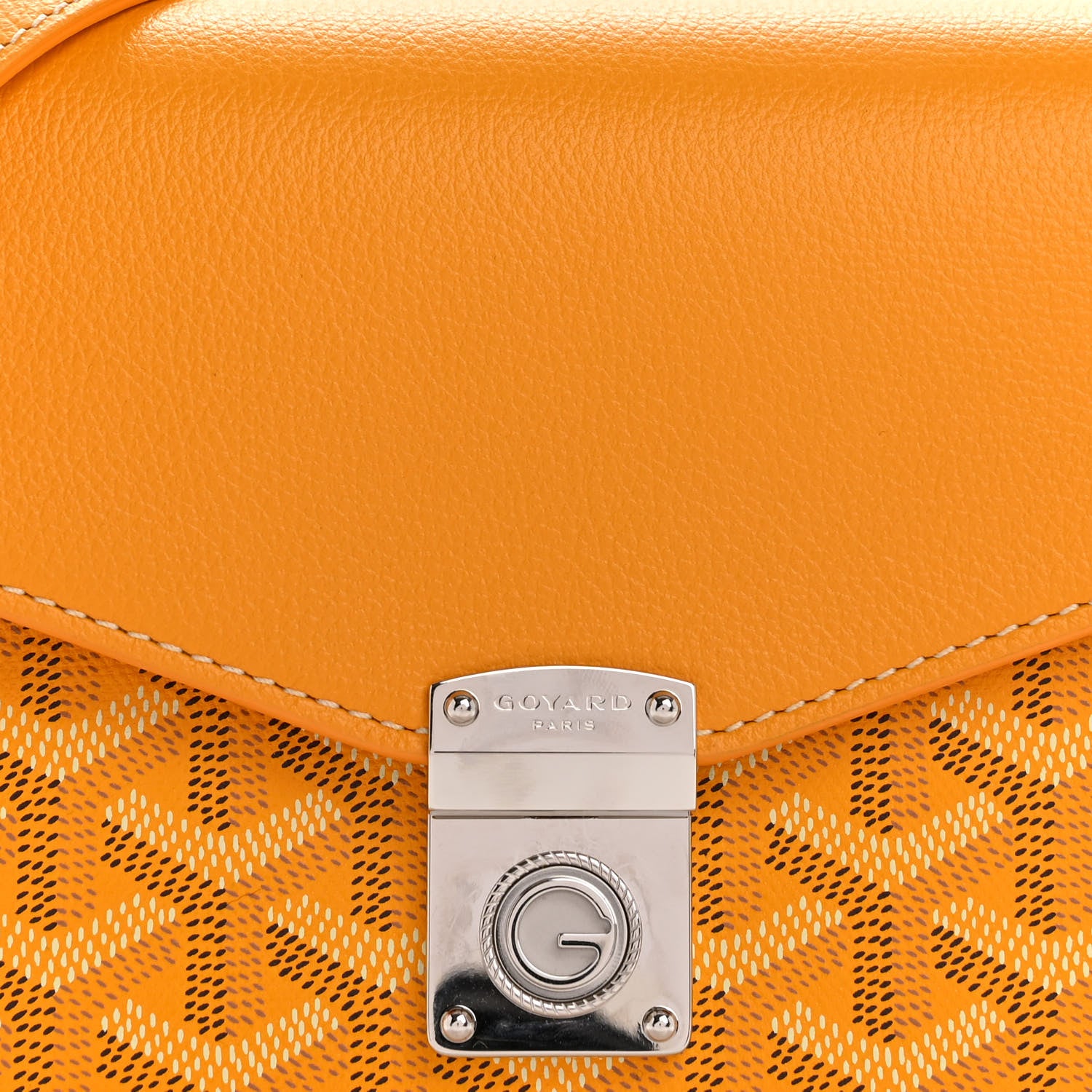 Goyard Goyardine Calfskin Chypre Wallet Pouch Yellow 8 of 14