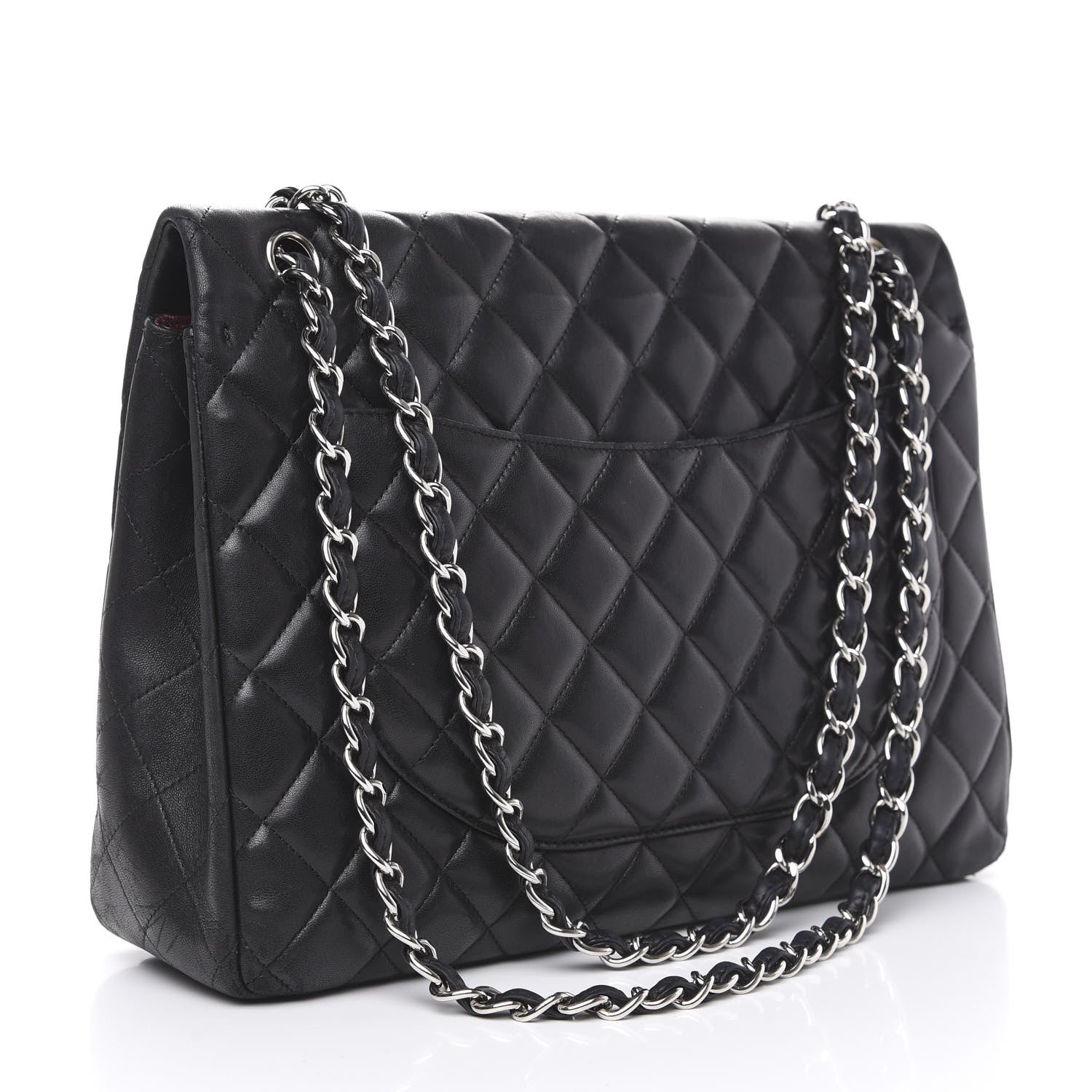 Chanel Lambskin Quilted Maxi Single Flap Black 2 of 20