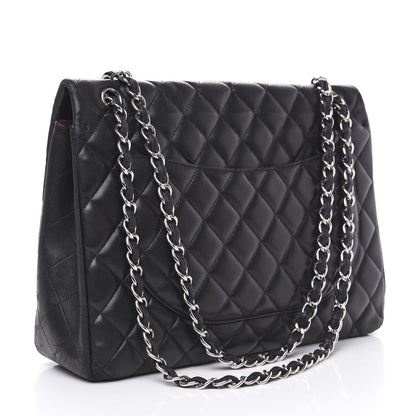 Chanel Lambskin Quilted Maxi Single Flap Black 2 of 20