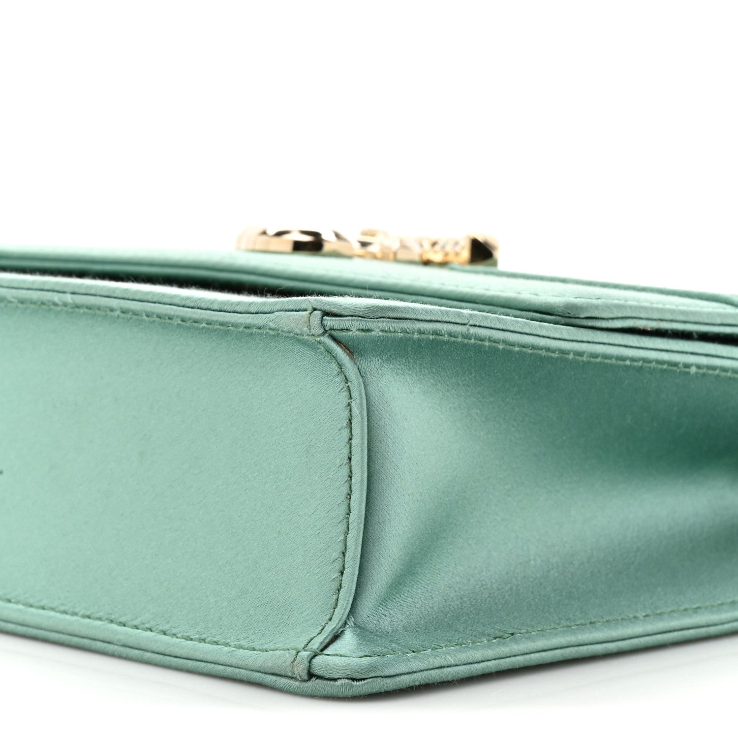 Jimmy Choo Satin Pearl Varenne Shoulder Bag Green 8 of 11
