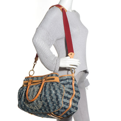 Louis Vuitton Denim Raye Cabas GM 2 of 8