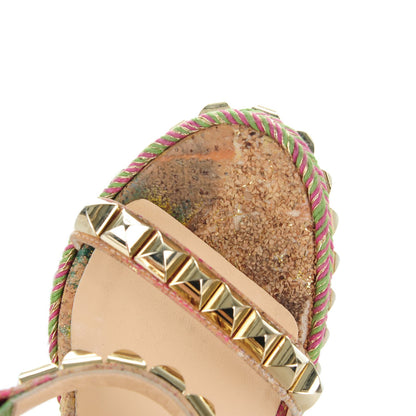 Christian Louboutin Cork Bloom Print Cataclou 140 Wedge Sandals 36 Multicolor 7 of 8
