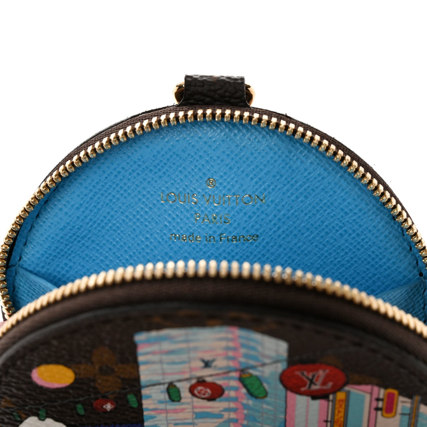 Monogram 2022 Christmas Animation Tokyo Round Coin Purse Blue