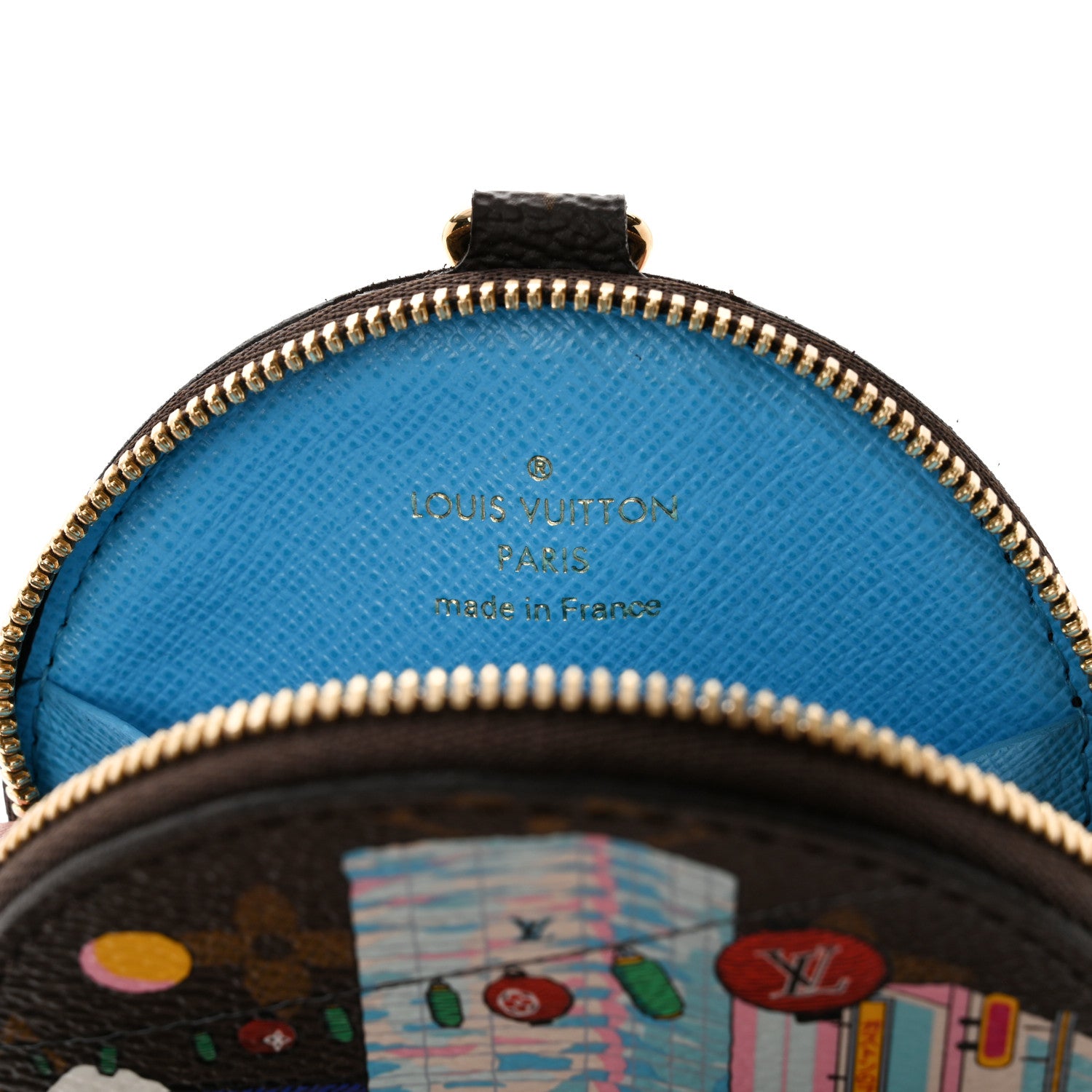 Louis Vuitton Monogram 2022 Christmas Animation Tokyo Round Coin Purse Blue 6 of 7