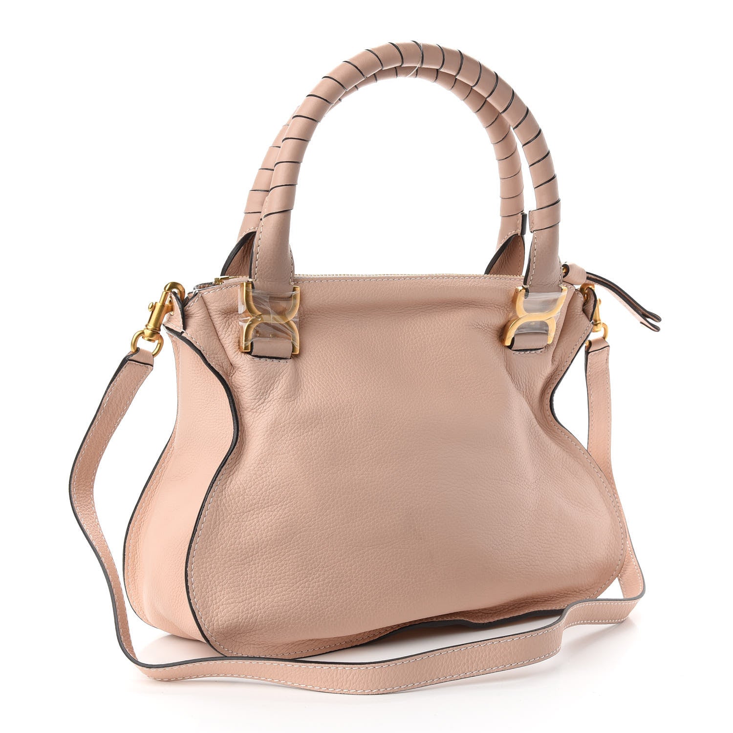 Chloe Calfskin Medium Marcie Satchel Powder Beige 3 of 11