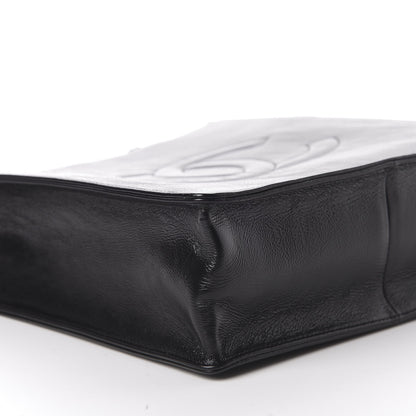 Chanel Shiny Aged Calfskin North South Shopping Bag Black 6 of 11