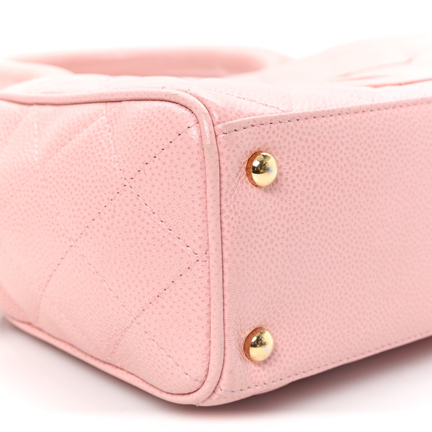 Caviar Quilted Small Bowler Pink