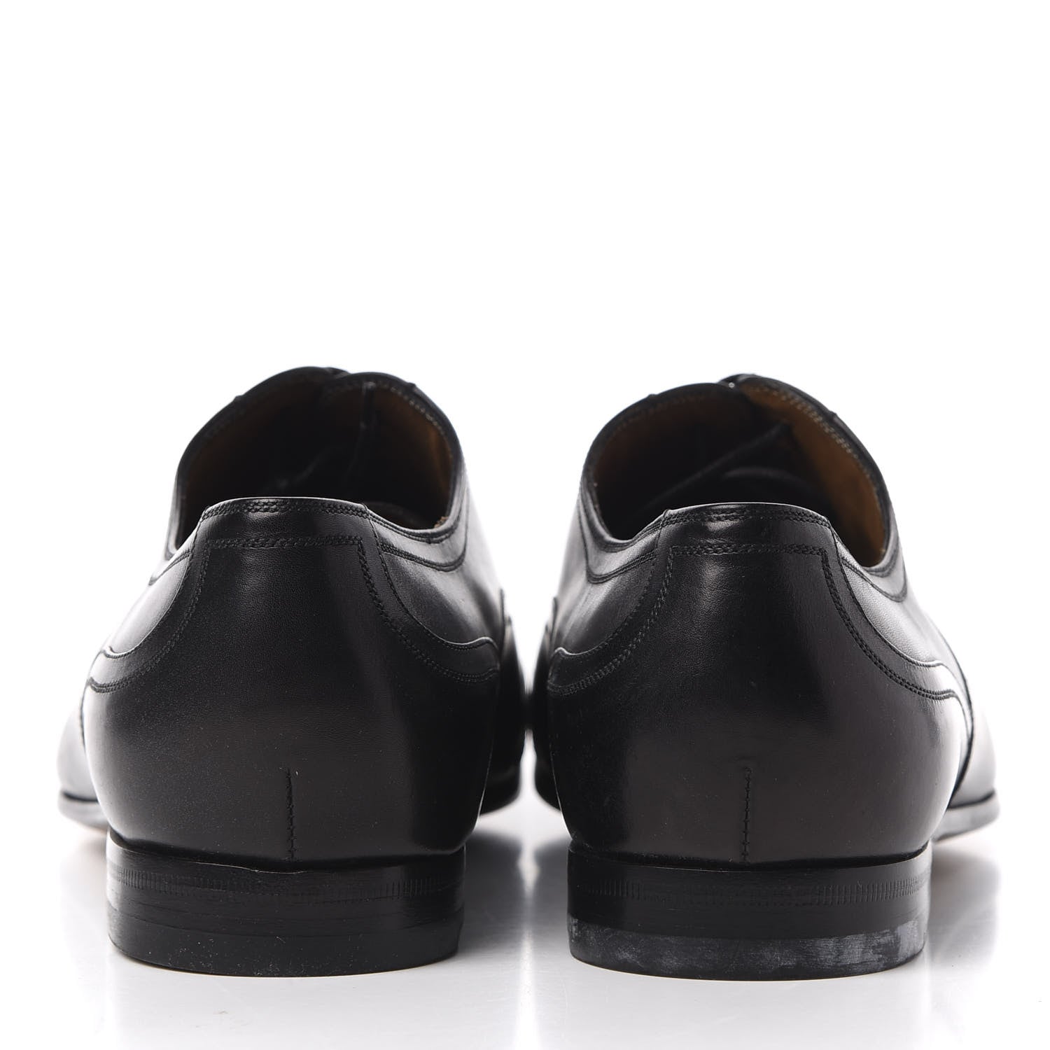 Gucci Calfskin Mens Wingtip Oxford Loafers 9 Black 6 of 11