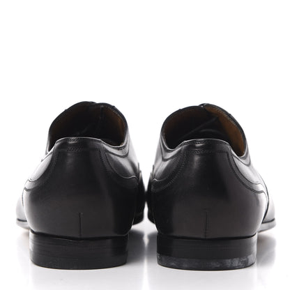 Gucci Calfskin Mens Wingtip Oxford Loafers 9 Black 6 of 11