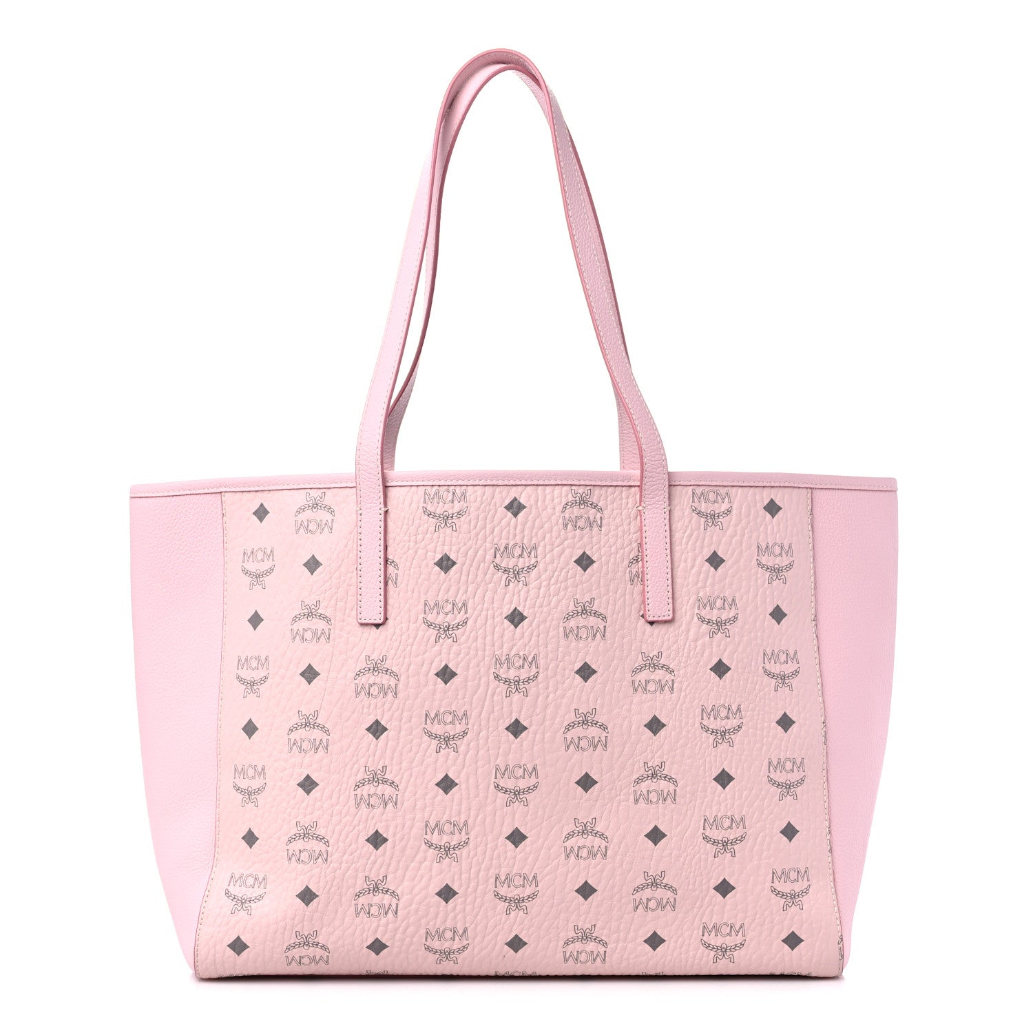 MCM Visetos Medium Portuna Shopper Tote Powder Pink 1 of 11