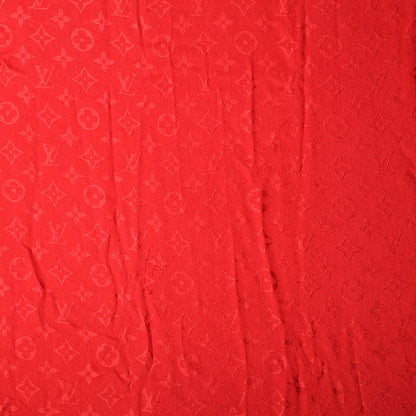 Louis Vuitton Silk Wool Monogram Shawl Pomme D'Amour 4 of 5