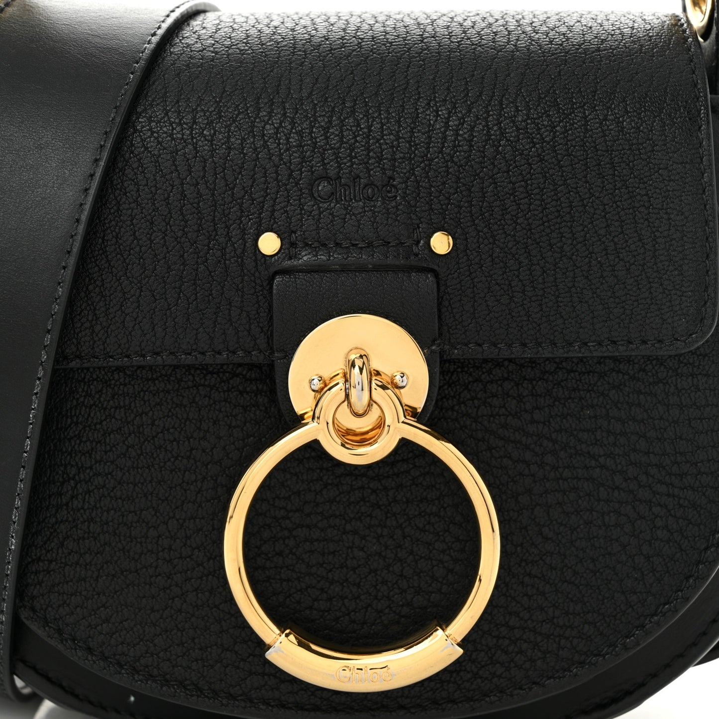 Grained Lambskin Small Tess Bag Black