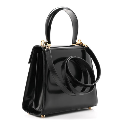 Salvatore Ferragamo Brushed Off Calfskin Small Iconic Top Handle Black 4 of 19