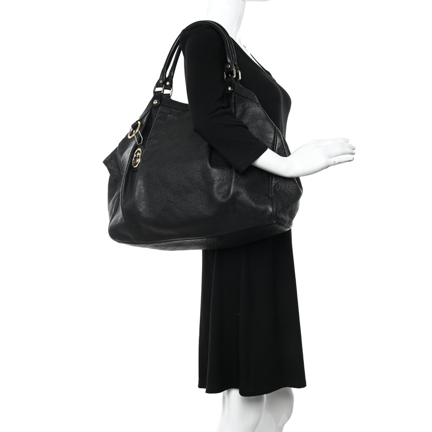 Guccissima Large Sukey Tote Black