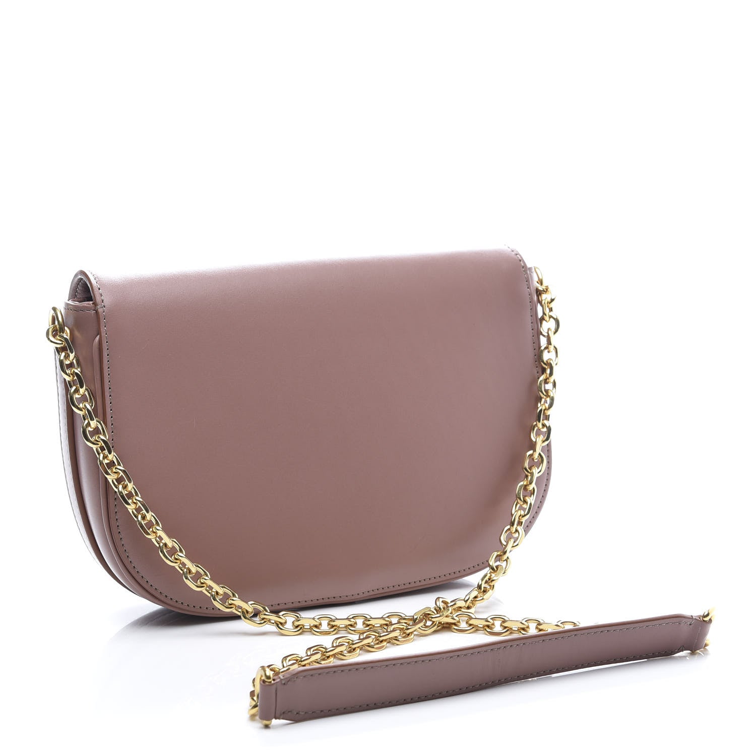 Celine Shiny Calfskin Medium Chain Maillon Triomphe Antique Rose 2 of 9