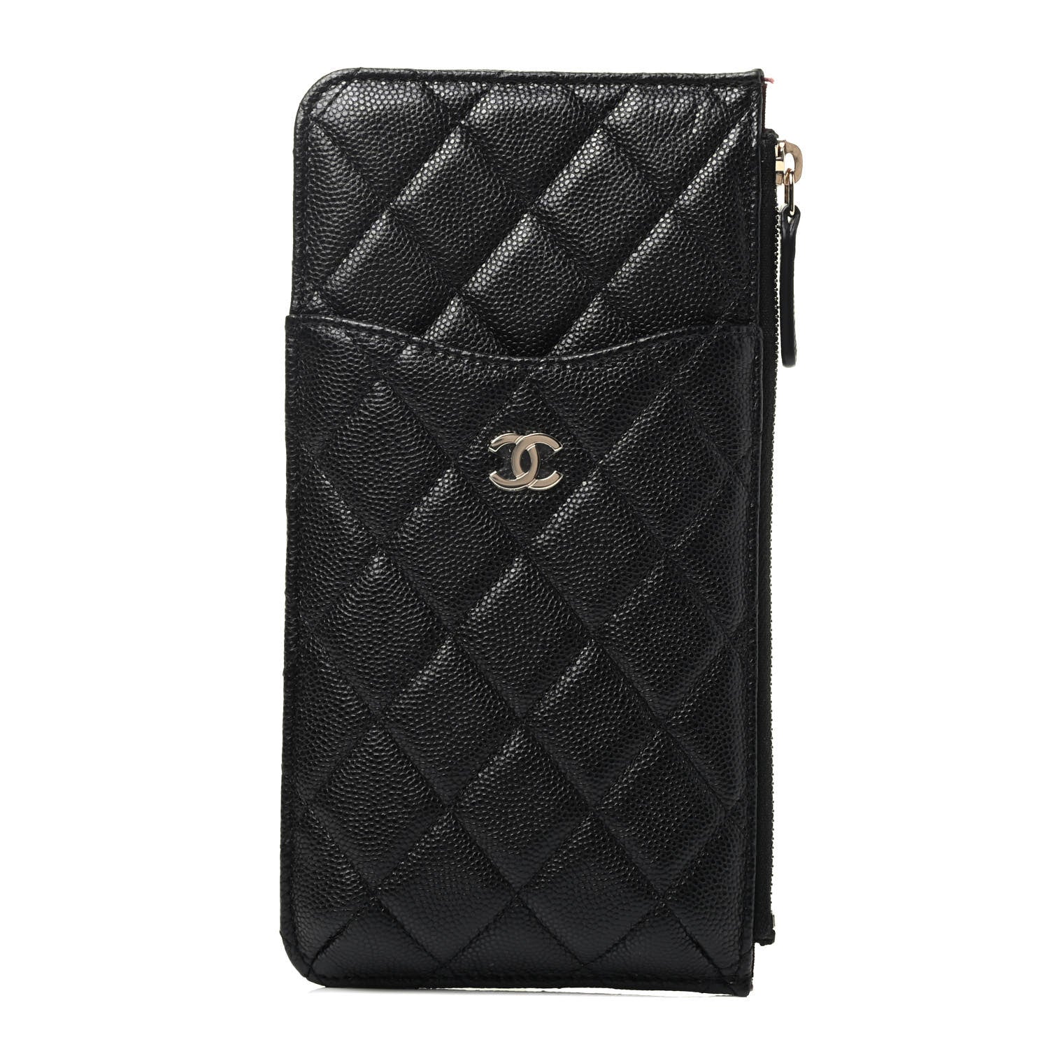 Chanel Caviar Quilted Classic Flat Wallet Pouch Black 1 of 3