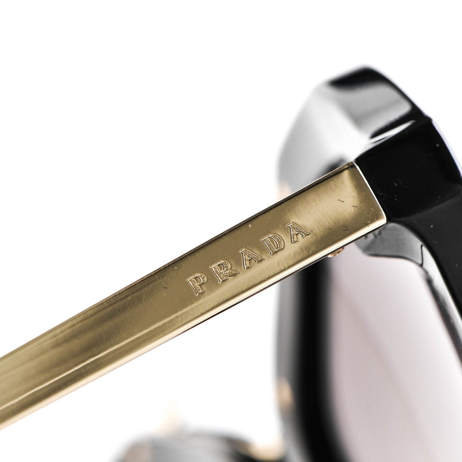 Prada Acetate Metal Cinema Sunglasses SPR 12Q Black 5 of 7