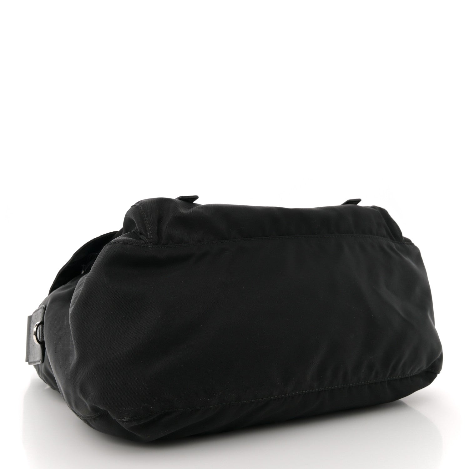 Prada Tessuto Nylon Saffiano Double Buckle Messenger Shoulder Bag