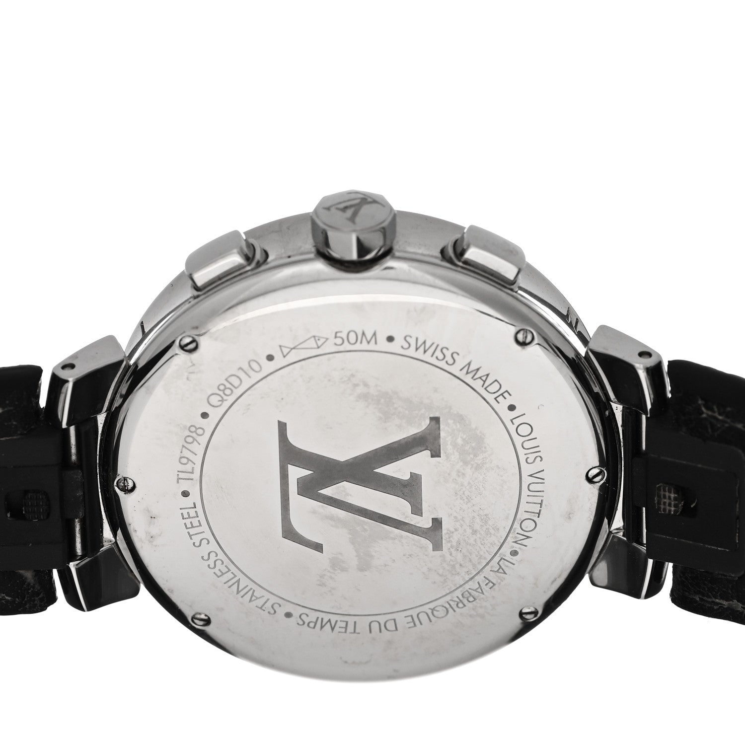 Louis Vuitton Stainless Steel Monogram 40mm Tambour Moon Star Quartz Watch 4 of 4