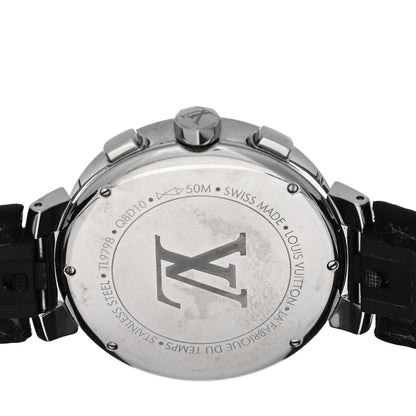 Louis Vuitton Stainless Steel Monogram 40mm Tambour Moon Star Quartz Watch 4 of 4