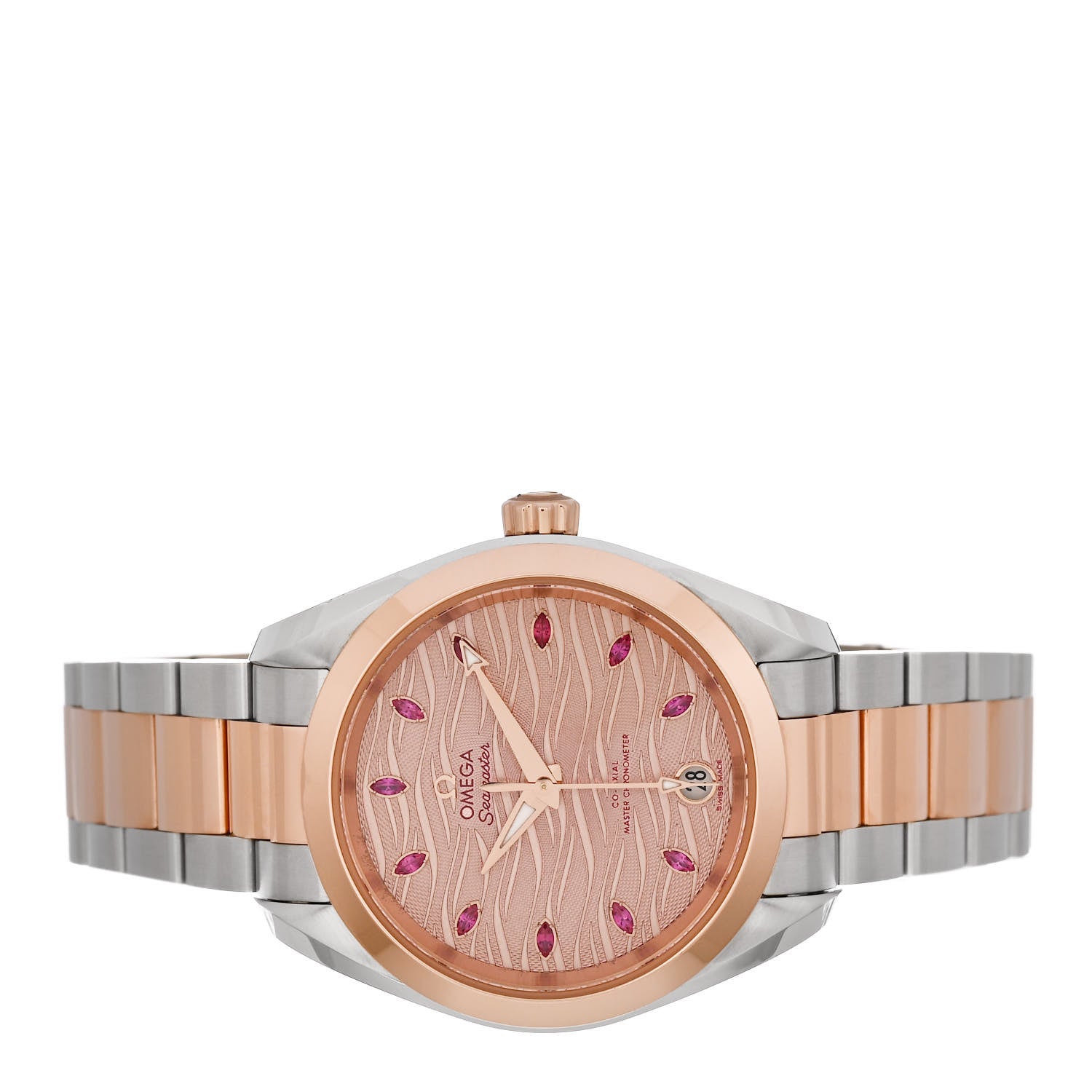 Omega Stainless Steel 18K Sedna Gold Ruby 34mm Seamaster Aqua Terra Co-Axial Automatic Watch Pink 220.20.34.20.60.001 2 of 5