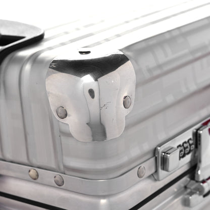 Fendi X RIMOWA Aluminum FF Print Roll Away Carry On Luggage Silver Red 19 of 23