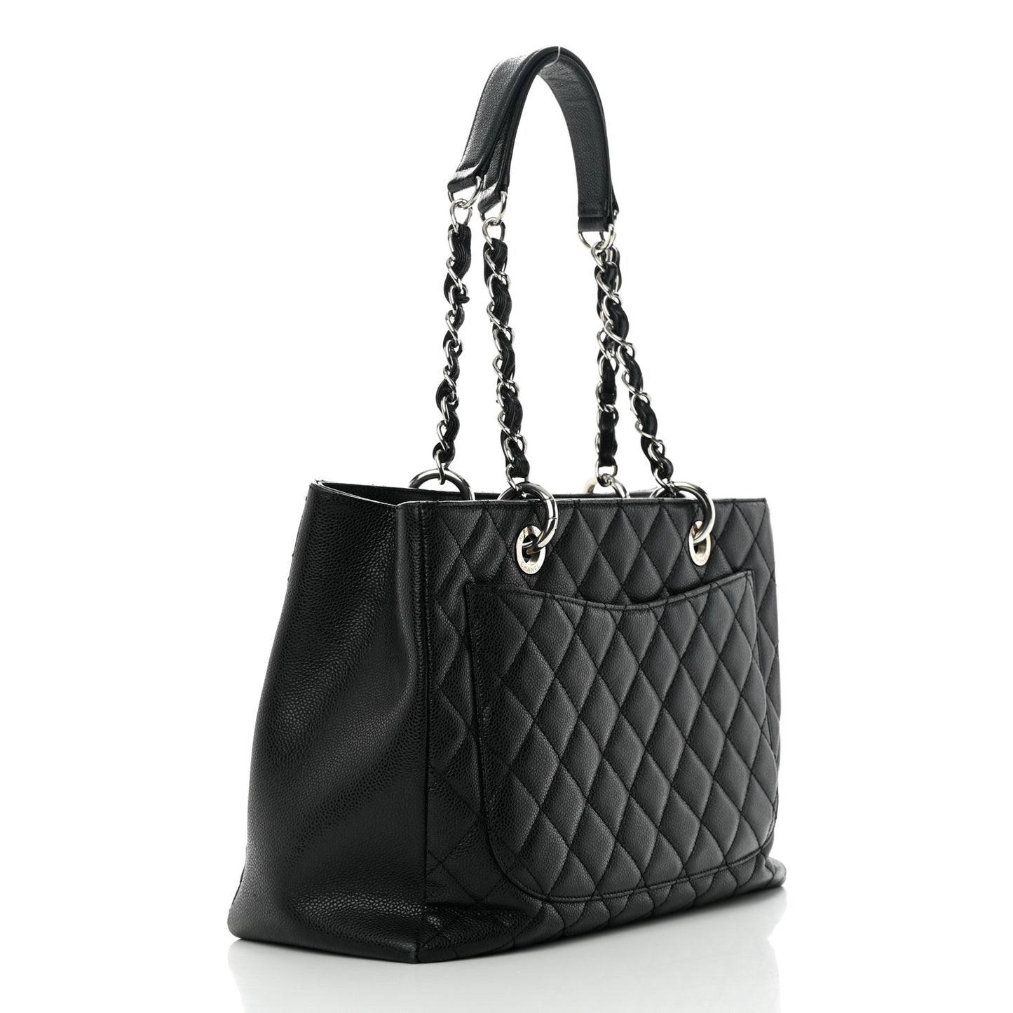Caviar Quilted Grand Shopping Tote GST Black