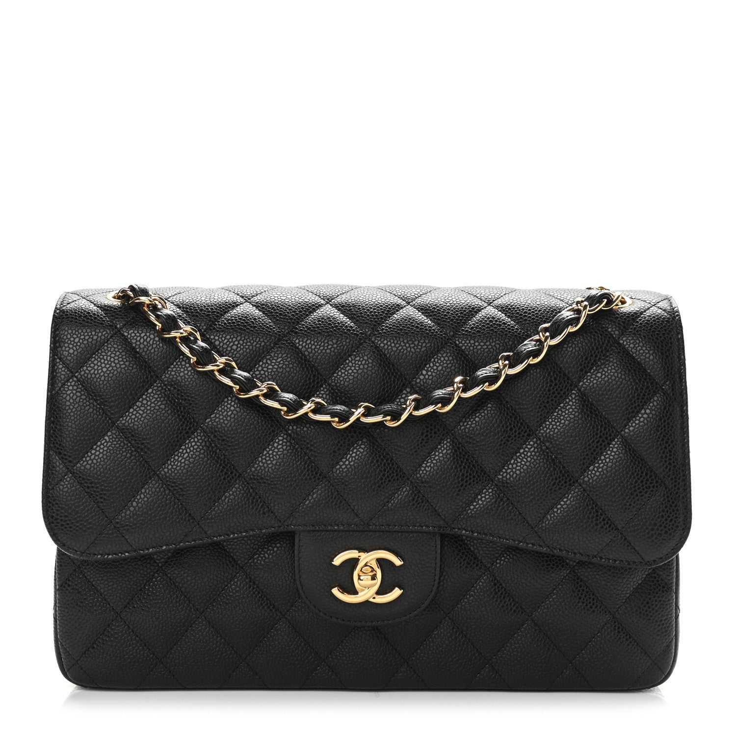 Chanel Caviar Quilted Jumbo Double Flap Black 1 of 9