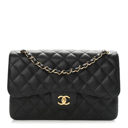 Chanel Caviar Quilted Jumbo Double Flap Black 1 of 9