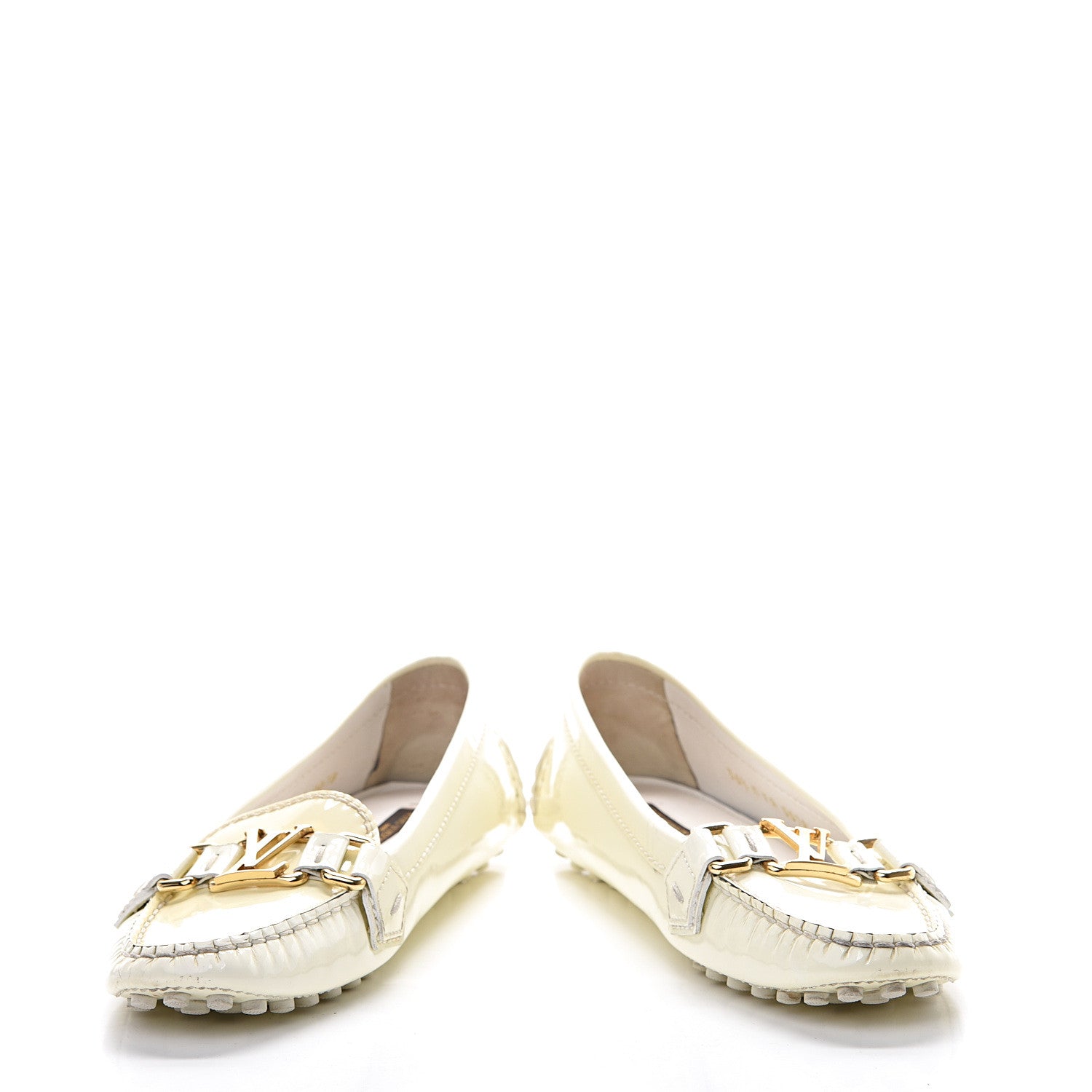 Louis Vuitton Patent Calfskin Oxford Loafers 36.5 White 5 of 15
