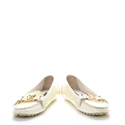 Louis Vuitton Patent Calfskin Oxford Loafers 36.5 White 5 of 15