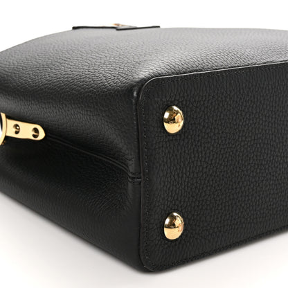 Louis Vuitton Taurillon Capucines MM Black Fuchsia 8 of 9