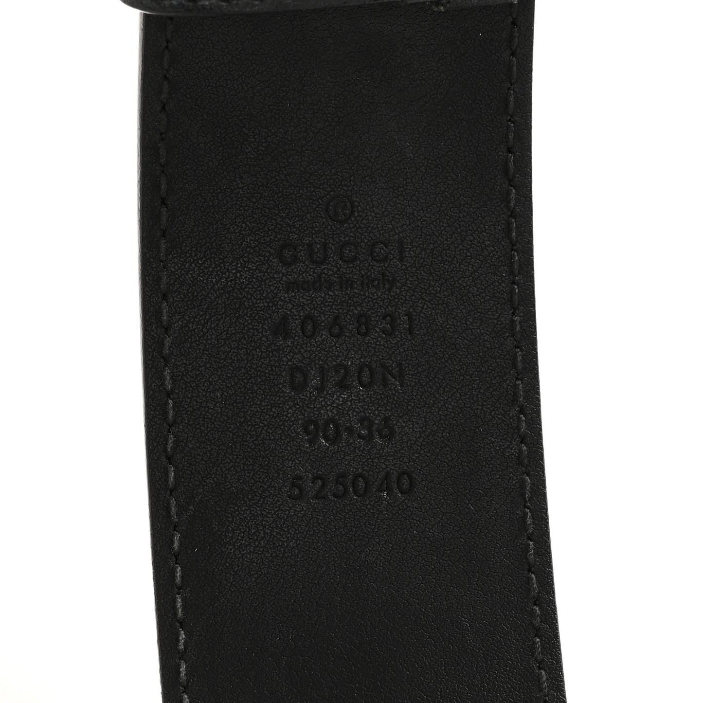 Textured Calfskin Double G Belt 90 36 Black