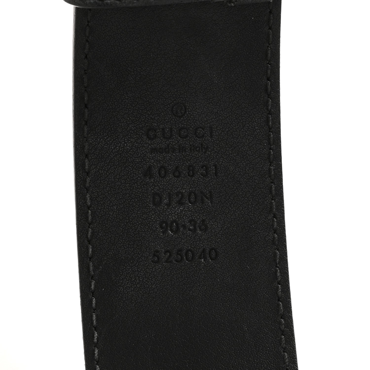 Gucci Textured Calfskin Double G Belt 90 36 Black 5 of 7