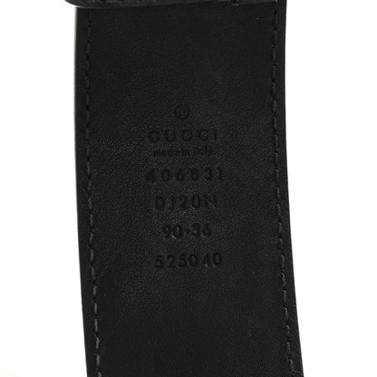 Gucci Textured Calfskin Double G Belt 90 36 Black 5 of 7