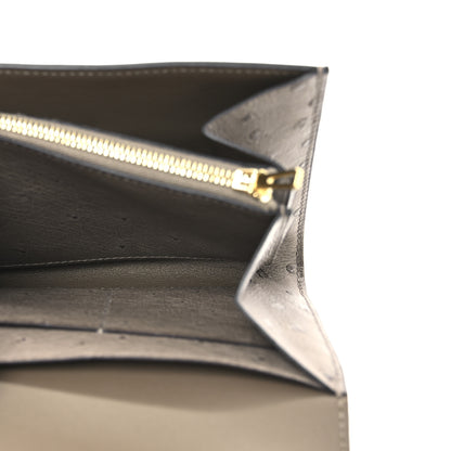 Hermes Ostrich Constance Short Wallet Gris Tourterelle 5 of 9