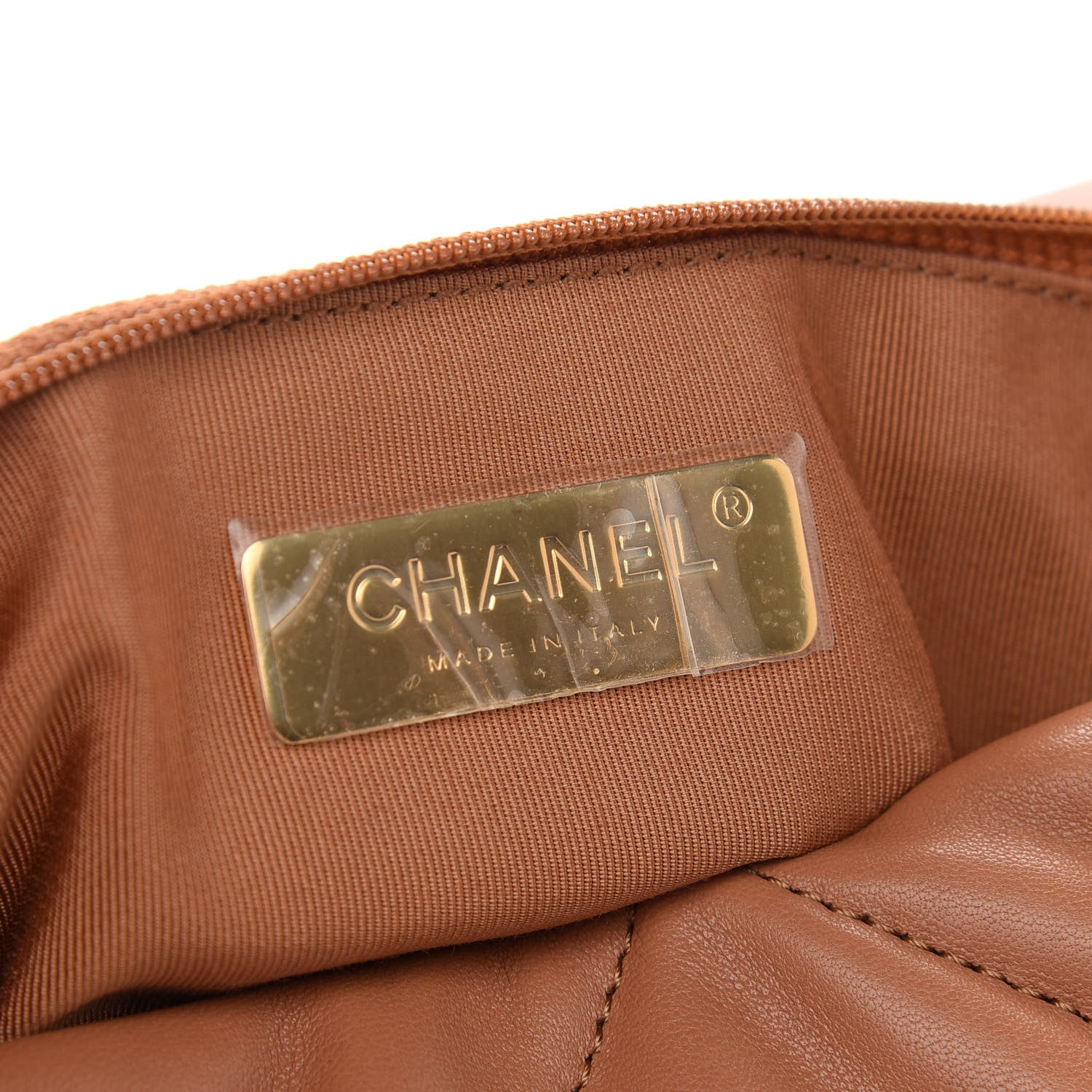 Chanel Lambskin Quilted Large Chanel 19 Flap Brown 6 of 9