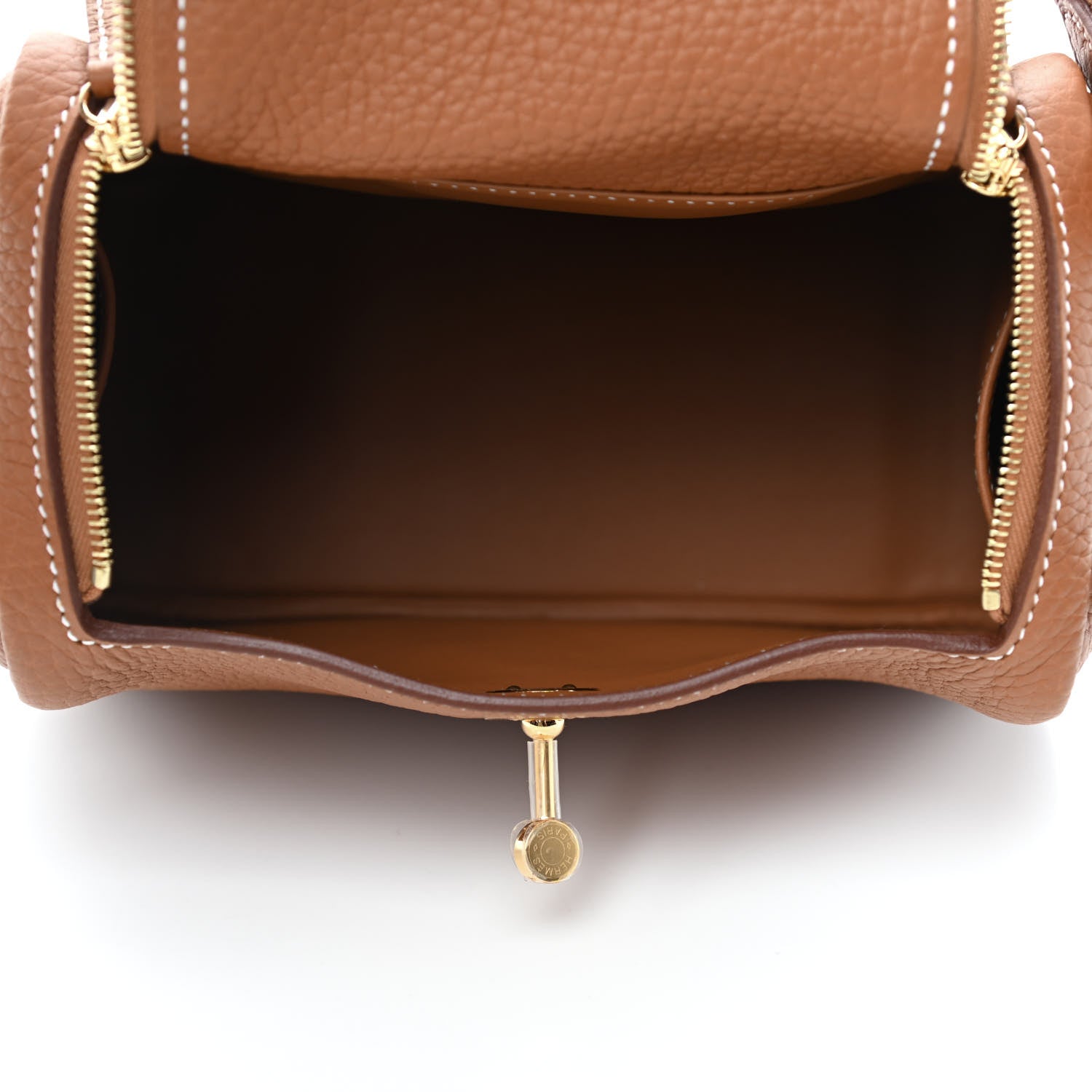 Hermes Taurillon Clemence Mini Lindy 20 Gold 4 of 4