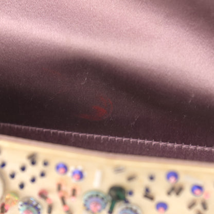 Christian Dior Satin Embroidered Beaded Mini Lady Dior Pink Multicolor 14 of 15